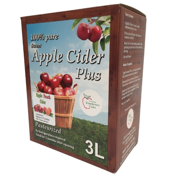 Apple Peach Cider - 3  & 5 Litres (Bag-inBox)